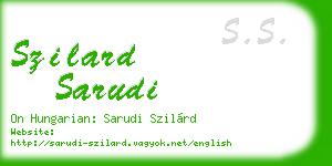 szilard sarudi business card