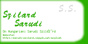 szilard sarudi business card